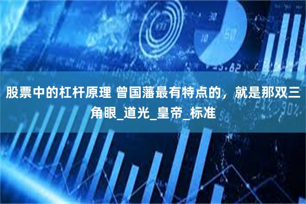 股票中的杠杆原理 曾国藩最有特点的，就是那双三角眼_道光_皇帝_标准
