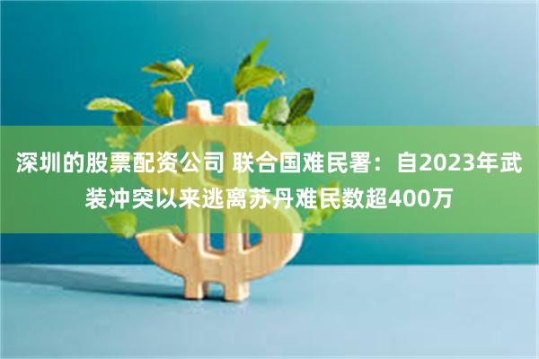 深圳的股票配资公司 联合国难民署：自2023年武装冲突以来逃离苏丹难民数超400万